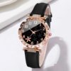 New TikTok Popular Women's Watch Fashion Personality Simple Watch Butterfly Digital Belt Watch suit