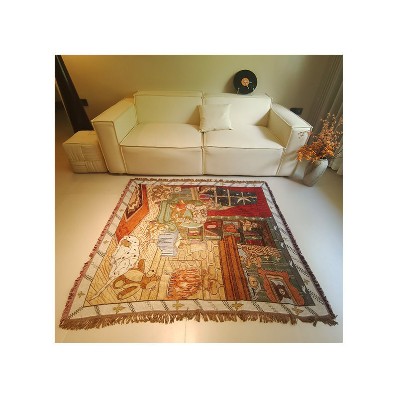 Cute Cartoon Anime Blanket Throw Rug Dustproof and Stain-Resistant One-Piece Sofa Cover Ins Tapestry Decorative Rug Wholesale