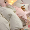 Simple one-sided milk velvet bed four-piece set water-washed cotton coral velvet padded bed sheet quilt cover three-piece set winter wholesale