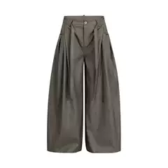 American High Street Style Men's Pants, Solid Color Pleated Wide-Leg Trendy Brand Loose New Versatile Casual Pants for Men