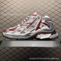Paris runner dad shoes-white wine red/grey