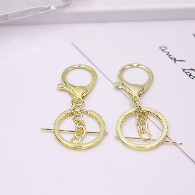 工厂直供钥匙扣圆环电镀龙虾扣款钥匙圈挂件辅料DIY饰品配件材料