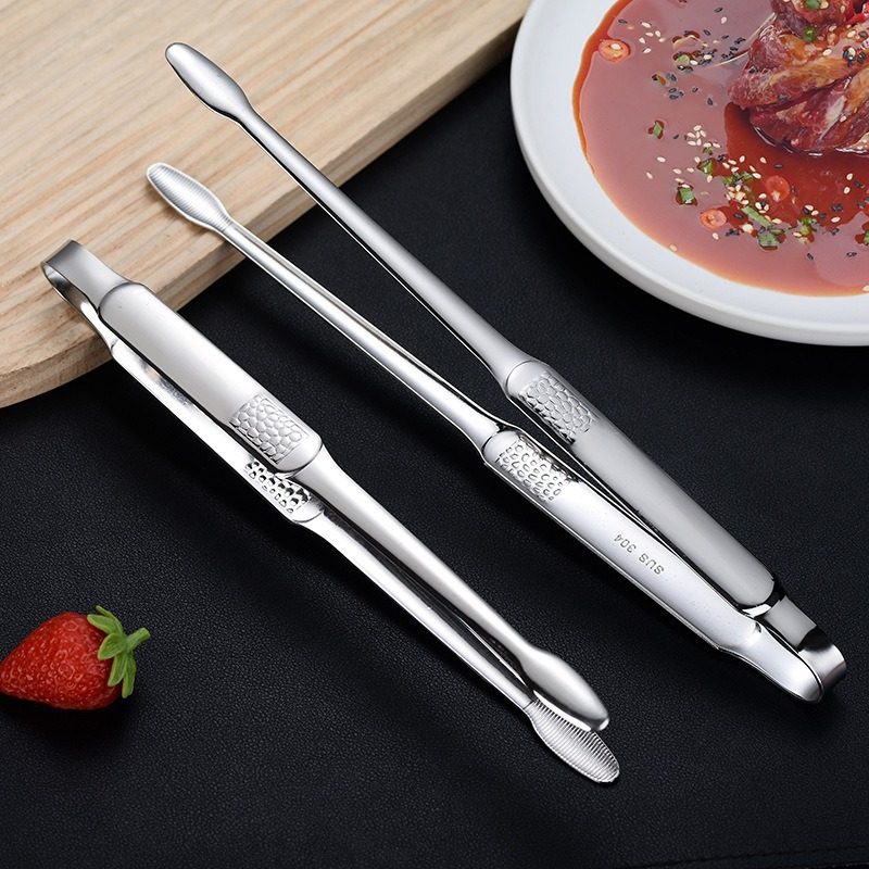 Bread Tongs, Food Tongs, 304 Stainless Steel Barbecue Tongs, Household Outdoor Korean Barbecue Tongs, Steak Tongs, Baking Tools
