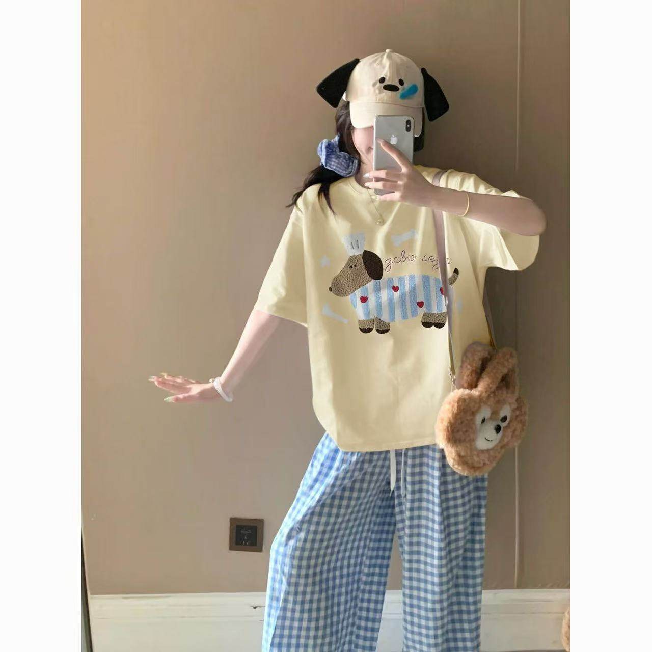 睡衣女短袖长裤夏季卡通可爱2025新款卡通春夏天家居服套装可外穿