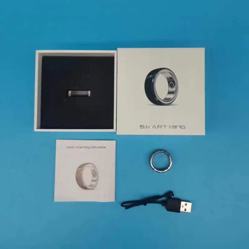 Huaqiang North Smart Ring Smart ringR2 European and American Couple Ring Simple Stainless Steel Heart Rate Sleep Monitoring