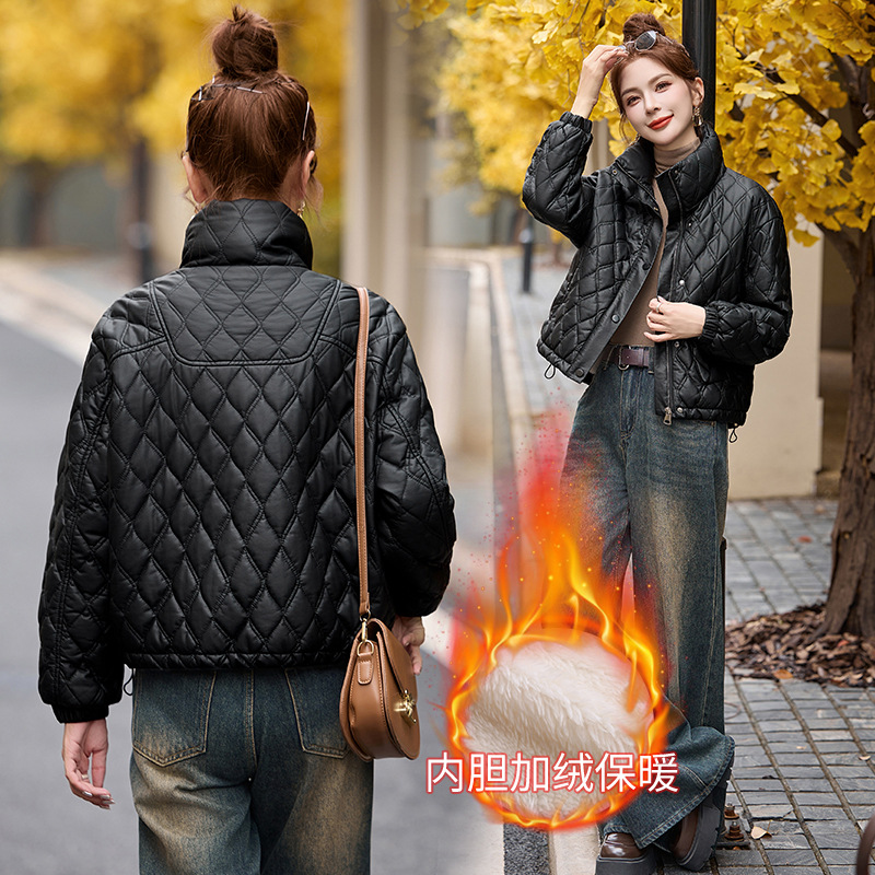 (Mới) Mã B7256 Giá 1750K: Áo Da Nữ Hatdng Áo Khoác Bông Kẻ Caro Hàng Mùa Xuân Thu Đông Kẻ Caro Dày Ấm Thời Trang Nữ Chất Liệu Vải Bông G05 Sản Phẩm Mới, (Miễn Phí Vận Chuyển Toàn Quốc).