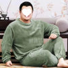 Autumn and Winter Men's Pajamas Plus Fat Plus Coral Velvet Warm Suit Plus Velvet Thickened Couple's Large Size Pajamas for Men