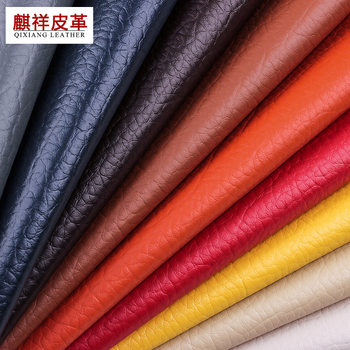 Factory in stock wholesale large litchi grain leather fabric sofa furniture soft bag decorative leather pvc luggage artificial leather