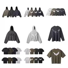 Kanye Kanye Yeezy Three-Party Joint Peace Dove High Street Loose Round Neck Short-Sleeved Men's and Women's Same Style T-Shirt Trendy Brand