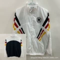 German hoodless windbreaker with embroidered logo in white