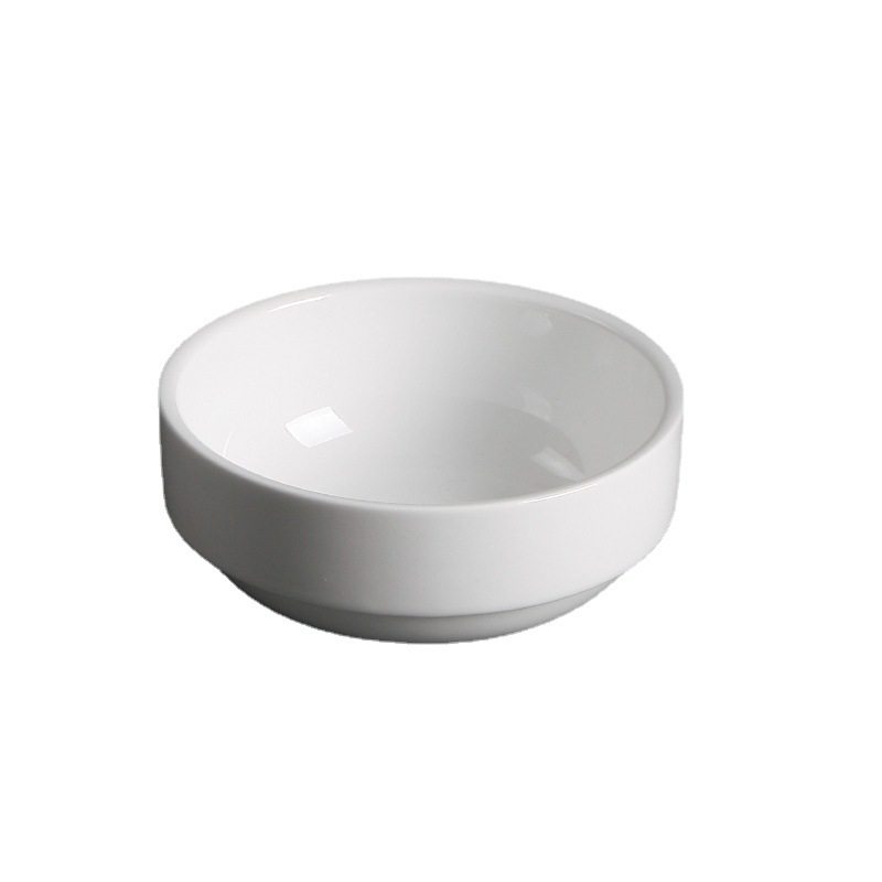Factory direct white ceramic bowl magnesium side bowl Korean soup bowl rice bowl can add logo