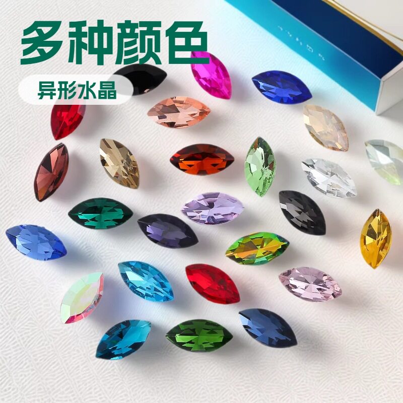 ผู้ผลิตขายส่งจุด Horse Eye เพชรรูปพิเศษแก้วคริสตัลปลายเจาะด้...