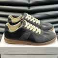 Gray + black leather