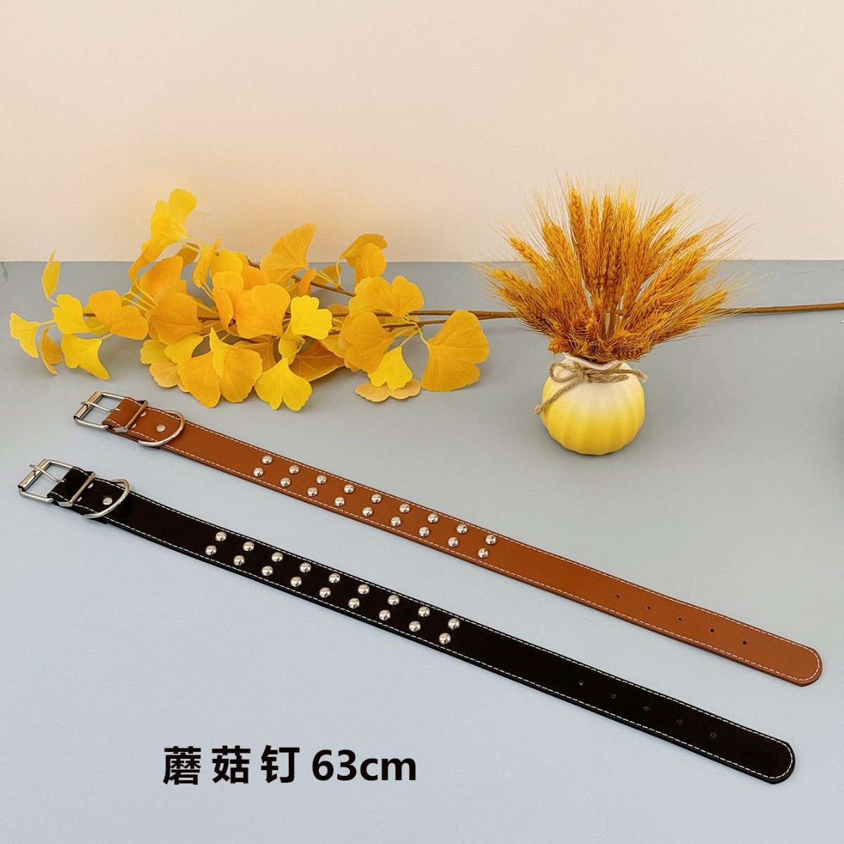 Cross-border Direct Supply Amazon Pet Products Large and Medium Dog Collar Dog Collar Punk Style PU Liu Nail Dog Collar