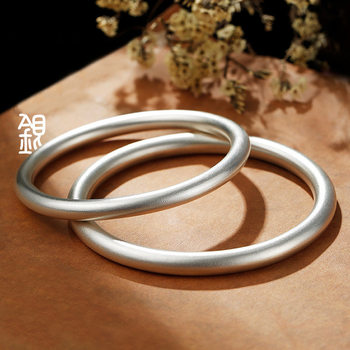 Matte inheritance ancient silver-plated bracelet women sandblasting frosted simple fashion net red live retro style Joker wholesale