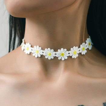 New small fresh necklace fashion simple necklace Daisy choker clavicle chain adjustable collar wholesale