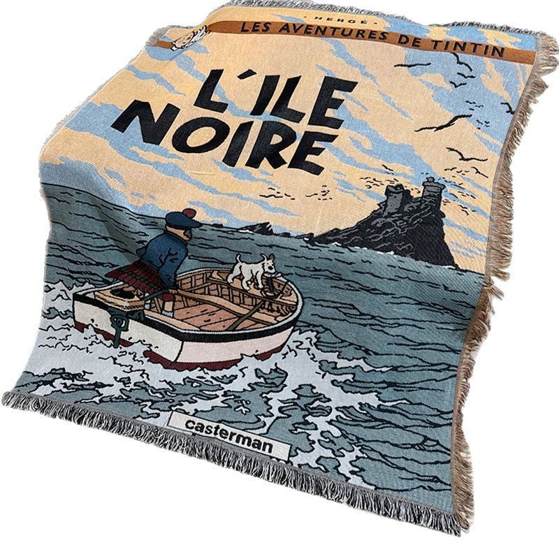 Nautical Diary Blanket Cotton Blanket Single Sofa Blanket Cover Blanket Living Room Dress-up Sofa Blanket Dust Blanket