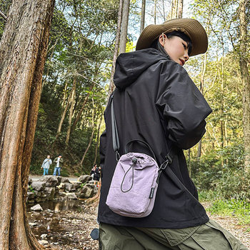 Cross-Border Canvas Drawstring Bag, Large Capacity Gym Bag, Student Backpack, New Style Single Backpack for Women, Travel Phone Bag for Men