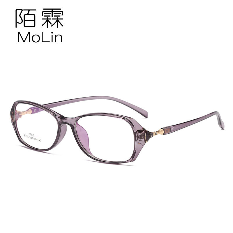 New personalized TR90 ladies optical frame can be equipped with short-range glasses fashion Anti-blue light flat mirror wholesale 8378