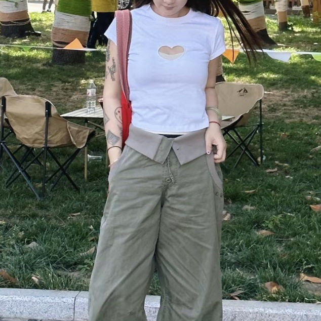 เสื้อยืดแขนสั้น ทรงหลวม ลายรูปหัวใจ รุ่นลิมิเต็ดเอดิชัน วันวาเลนไทน์ รุ่นใหม่จาก Dongdaemun เกาหลี ตอนนี้ - รุ่นปรับปรุงถูกต้อง