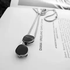 Sunglasses Necklace Ins Stainless Steel Personalized Decoration Hip-Hop Style Cool European and American Simple Sweater Chain Hoodie Chain