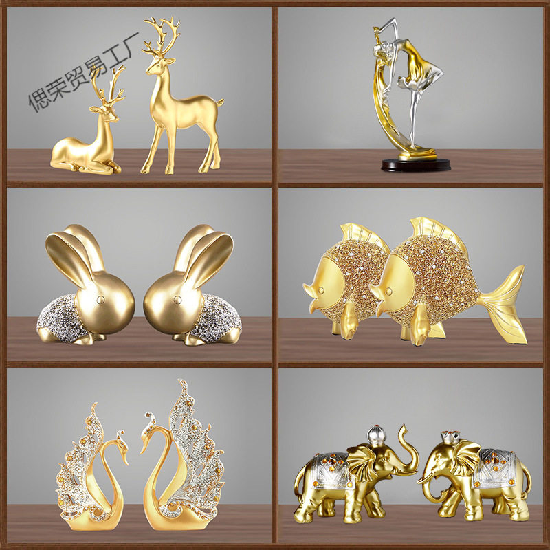 摆件创意软装轻奢酒柜餐边柜现代家居装饰品室内客厅办公室