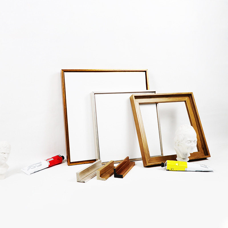 Wooden Inner Frame Blank Oil Painting Frame Decorative Painting Outer Frame Photo Frame Oil Painting Outer Frame 3.5cm Thick Frame-Free L-Shaped Picture Frame