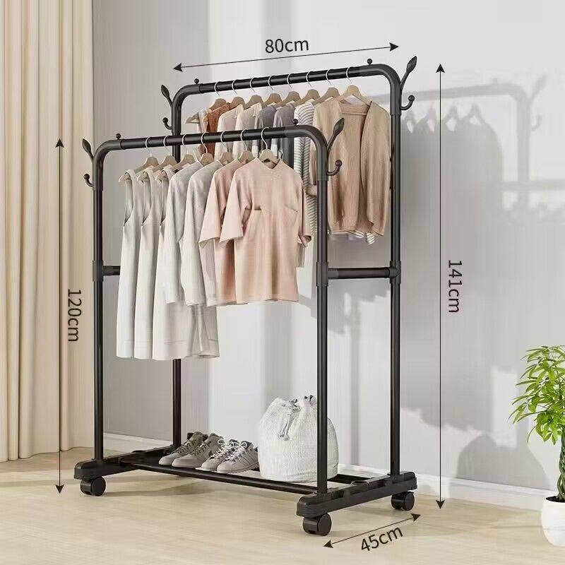 Drying Rack Floor Vertical Thickened Coat Rack Household Bedroom Balcony Clothes Drying Rack Clothes Rack