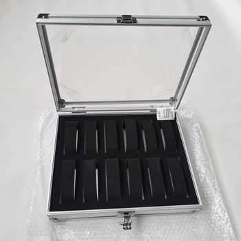 Factory wholesale Black 12 watch box watch box high-grade watch display box aluminum watch box