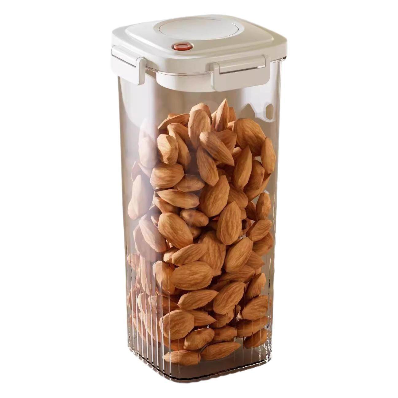 Vacuum Sealed Jar Household Press Storage Jar Dresine Peel Medicinal Material Storage Jar Coffee Bean Food Grade Fresh-keeping Box