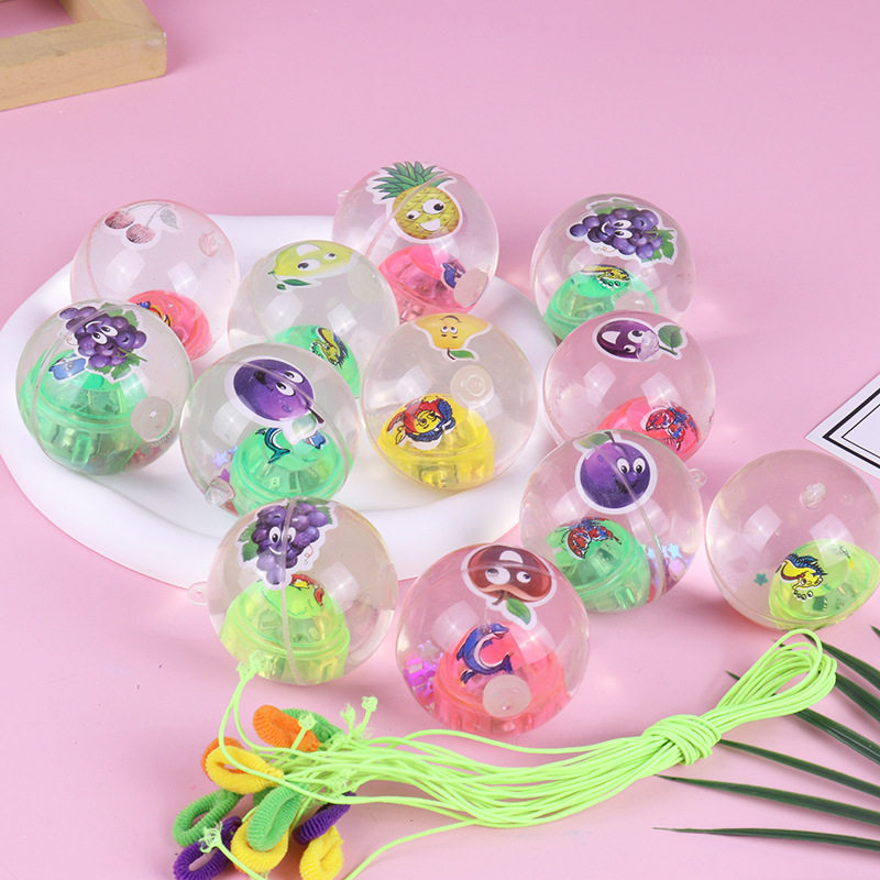 闪光水晶球发光弹力球小孩跳跳球闪光儿童玩具地摊货源批发