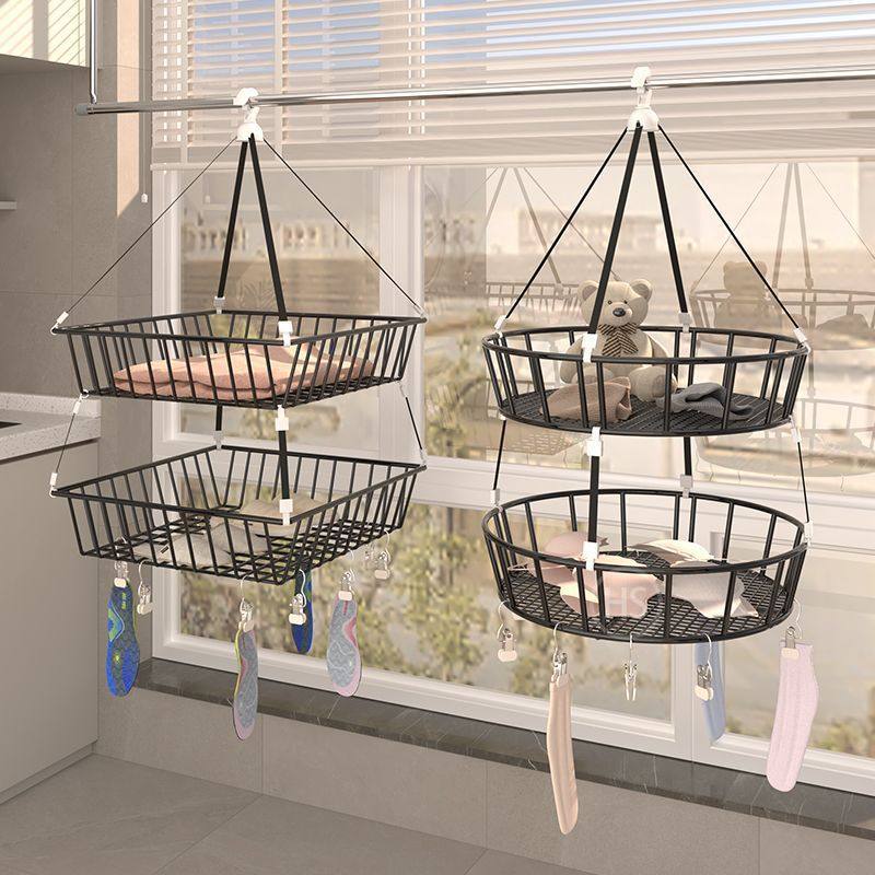 Wholesale Clothes Drying Net with Multiple Clips for Drying Socks, Household Clothes Drying Basket, Flat Sweater Drying Net Bag, Cool Socks Drying