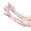 Disposable extended gloves thickened cpe gloves arm guard household dishwashing waterproof oil-proof 60cm household gloves