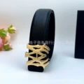 M gold buckle lychee pattern