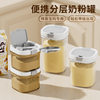 Household Milk Powder Can, Light-Proof Sealed Moisture-Proof Can, Free Spoon, Transparent Grain Sealed Box, Portable Packaging for Outings