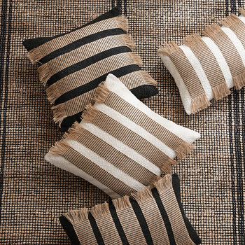 Handmade Hemp Rope Woven Pillow Sofa Living Room Accessible Luxury High-End Cushion Wabi-Sabi Style Bed and Breakfast Cushion Bay Window Decoration