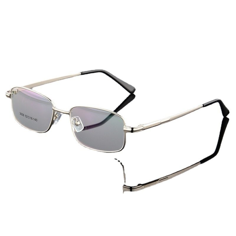 Factory wholesale titanium alloy thick gold plating metal glasses frame can be installed presbyopic glasses frame 3008
