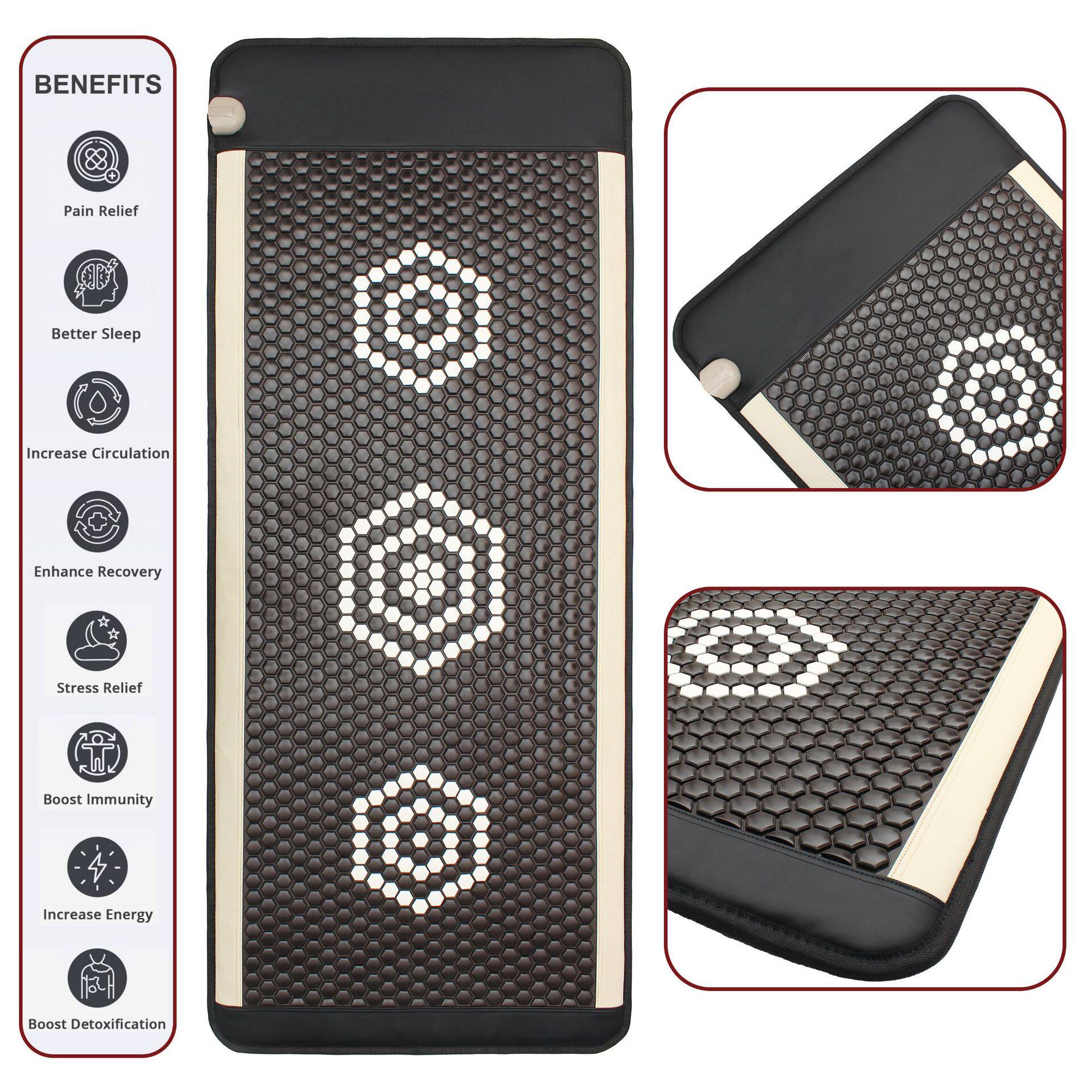 Tourmaline Heating Pad, Germanium Stone, Stone Photon Energy Bed, Jade Mattress, Moisture and Cold Removal, Ultra-Long Wave Magnetic Therapy Mattress