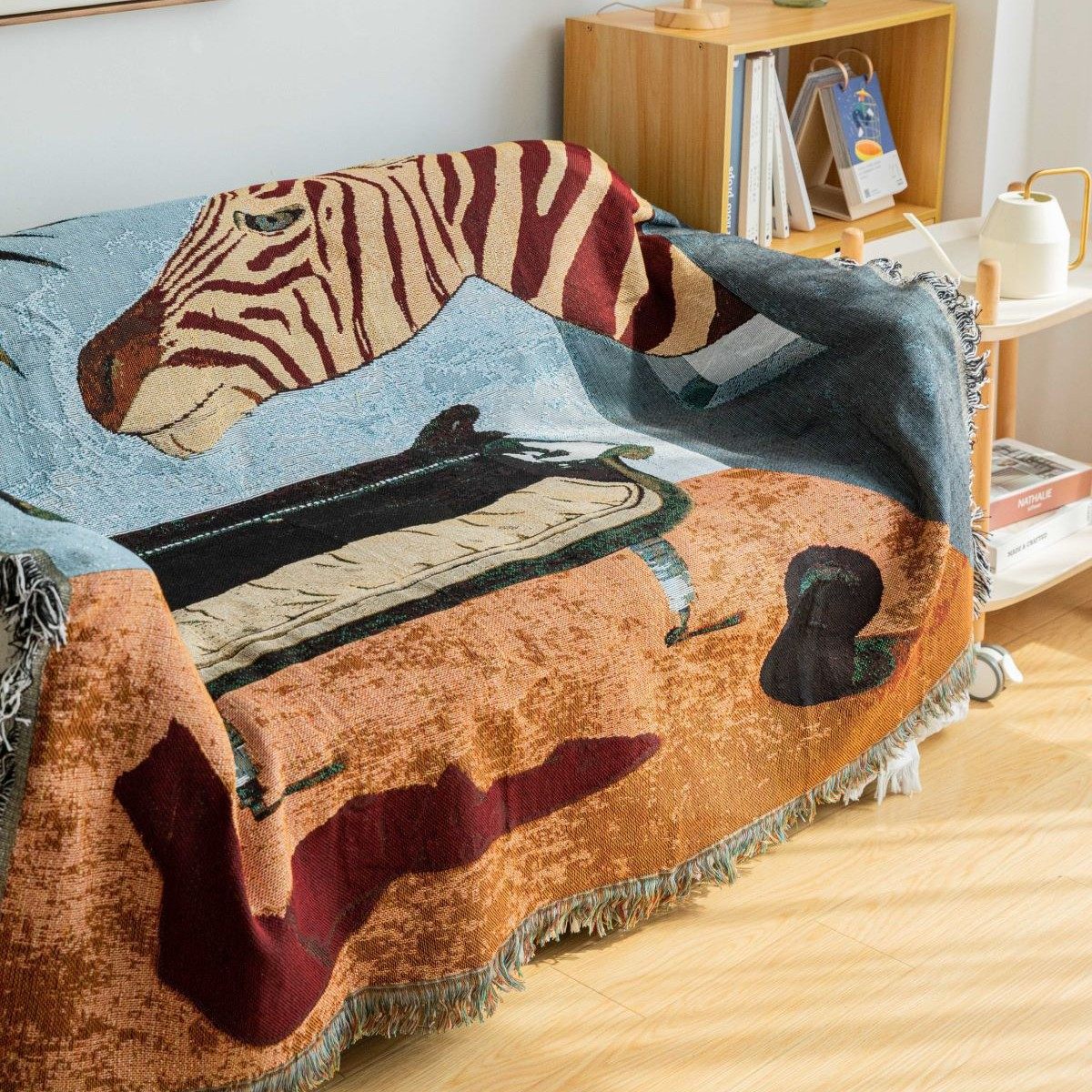 Customized Camping Blanket, Thread Blanket, Moisture-Proof Picnic Mat, Tablecloth, Jacquard Tapestry, Sofa Towel, One-Piece Sofa Blanket in Stock