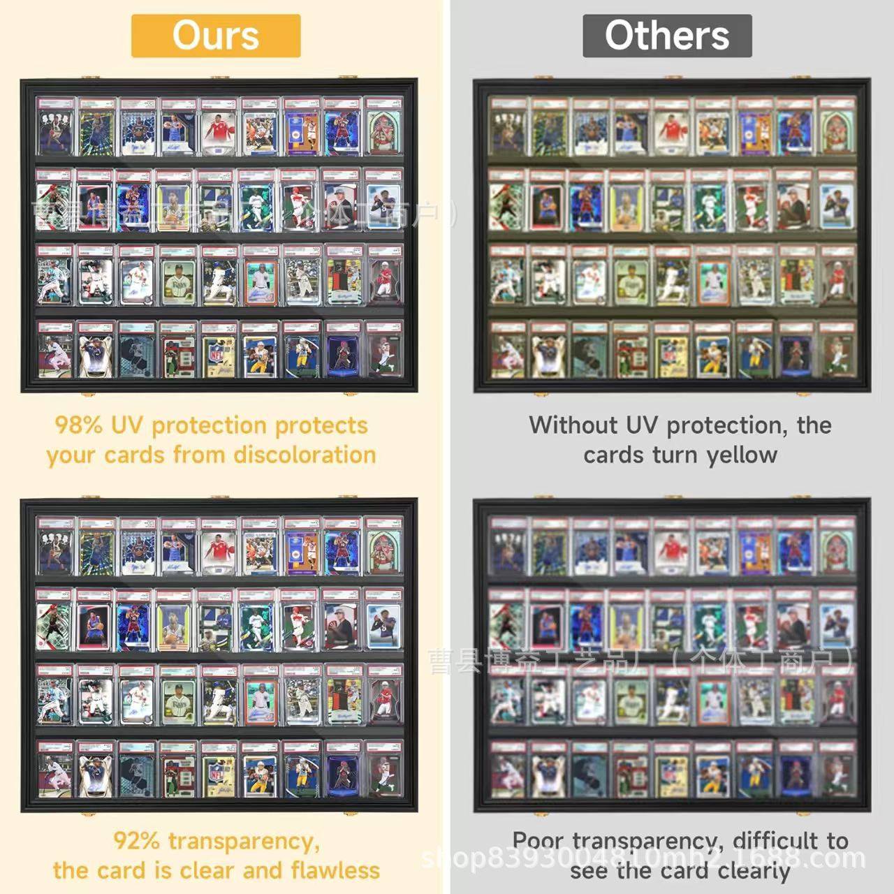 Wall-mounted star card display stand cross-border wooden card collection frame football basketball star card decoration photo frame