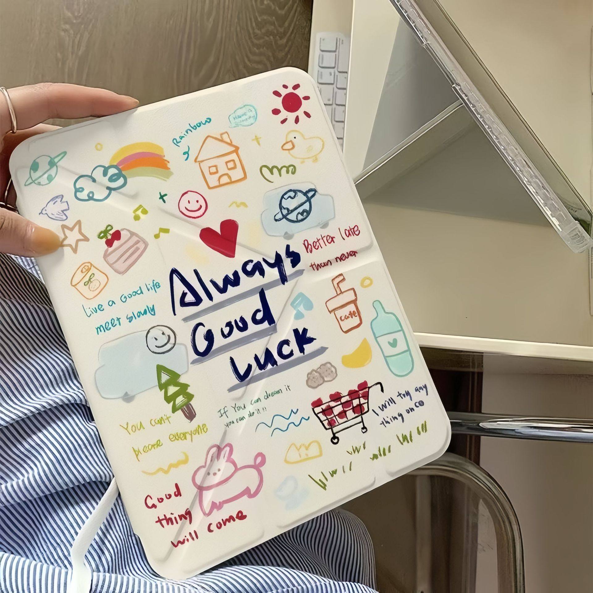 Ipady Foldable Tablet Protective Case Cartoon Cute Suitable for Air11M3/A16/10Th/Air1/2/4/5Th