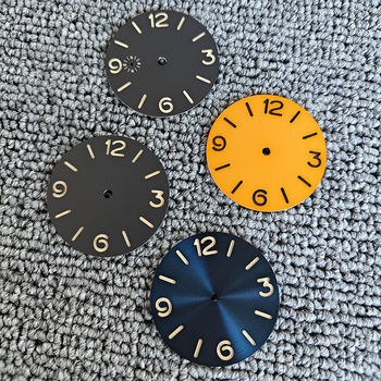 38.8MM Pilot Dial Watch Literal Accessories Green Luminous Fit ETA6497/ST3600 Manual Movement