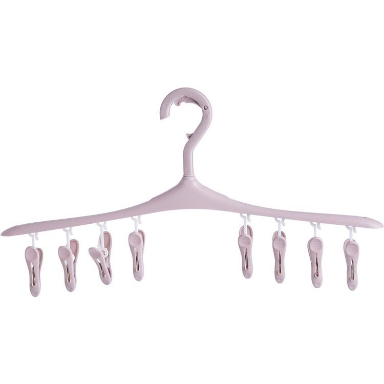 8 clip windproof buckle multifunctional baby hanger plastic clothes drying rack socks underwear drying rack