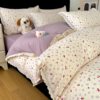 Class a Double-Layer Gauze Bedding Four-Piece Set Pure Cotton Quilt Cover Bed Sheets Quilt Cover Bed Bed Sheets Dormitory Three-Piece Set 4