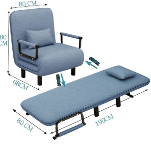 懒人沙发办公室午休折叠沙发床多色可躺可坐沙发床简约折叠沙发床