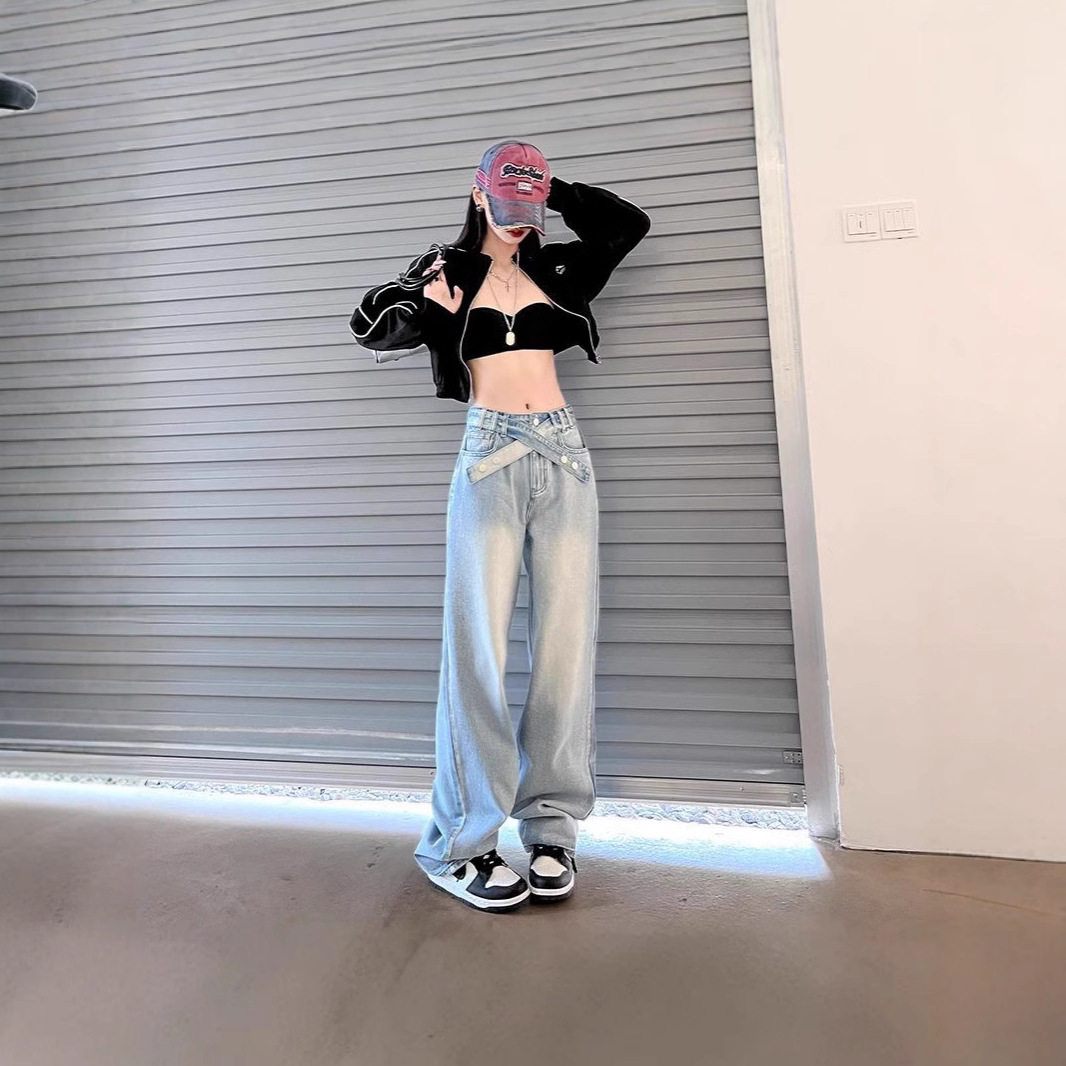 High Waisted Wide Leg Jeans for Women Loose Fit Trendy Design Spring Fall Style Wholesale Available