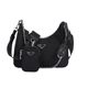 P Home Three-in-One Bag Women's Triangle Label Waterproof Nylon Cloth Bag hobo Chain Bag Shoulder Crescent Crossbody Portable