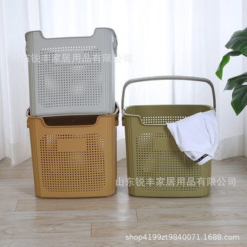New Large Thickeneded Satchel Basket Household Storage Basket Toy Storage Basket Time-Out Shopping Basket Plastic Dirty Clothes Basket