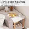 Movable Sofa Side Table, Small Coffee Table, Simple Bedside Table, Pulley-Type Small Table Storage Rack with Roller Bedside Table