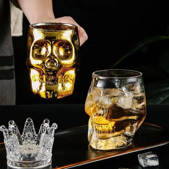 Creative Glass Skull Wine Glass Halloween Alien Juice Cup Personality Bar Whiskey Cocktail Cup Wholesale